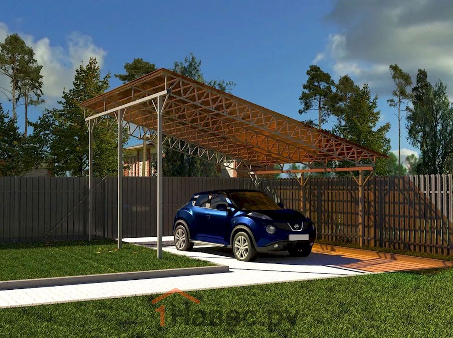 Навес из поликарбоната